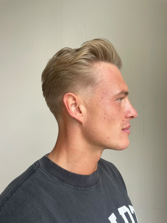 Angela Sassano Hair barber mens hair cut at salon space in abbotsford coworking salon hairdresser