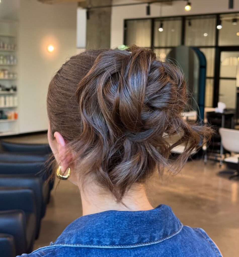 by teegan hair hairdresser at salon space in abbotsford coworking salon hairdresser bridal hair updo